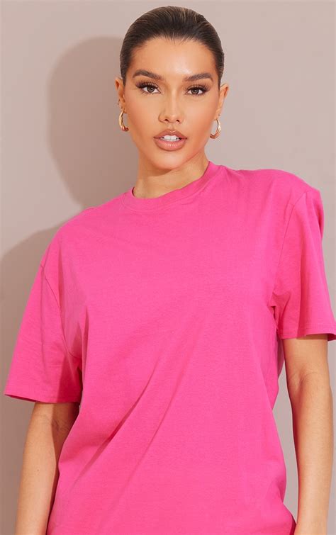 bright pink oversized t shirt.